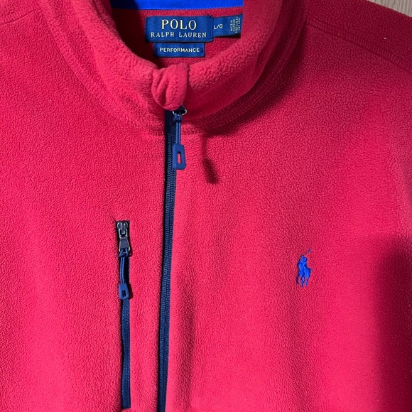 Men’s Ralph Lauren Red Fleece Large Performance Jacket - Picture 3 of 9
